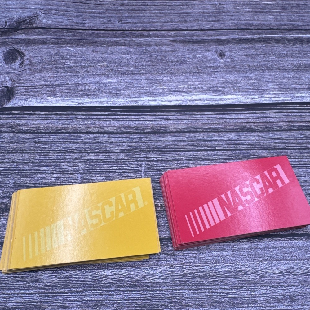 1997 Nascar Monopoly Replacement Pieces.  Red And Yellow Action Cards Vintage